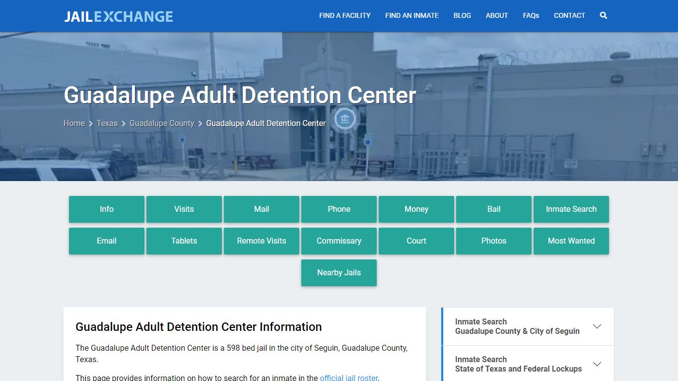 Guadalupe Adult Detention Center, TX Inmate Search, Information